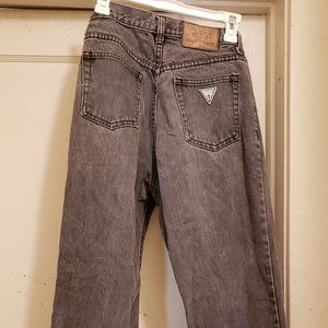 Vintage Georges Marciano Guess Mens Jeans Charcoal Gray 32x30 (Broken Zipper)